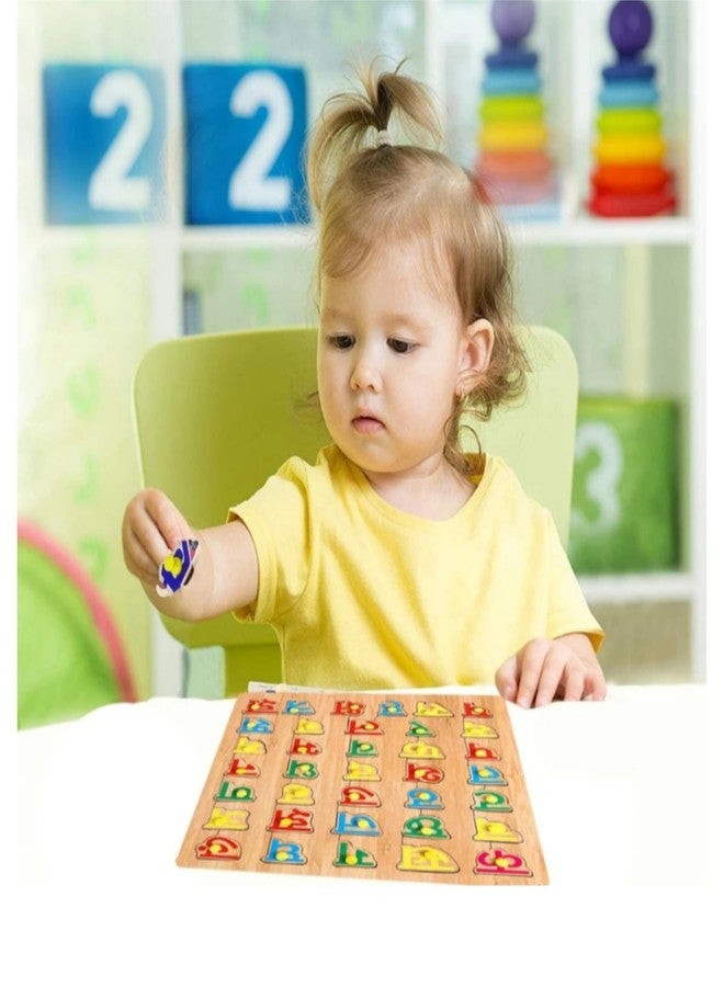 Manos Wooden Educational Matching Puzzle Board Game, Early Learning Toy for Toddlers 36 Hindi Letter for pre School Educational Toy Pack of 1 - Image 4